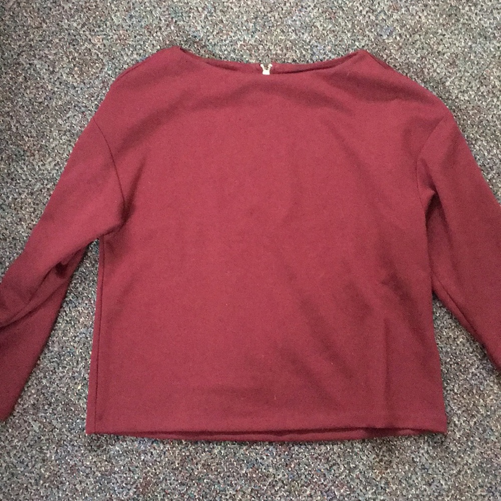 H&M long sleeve maroon shirt